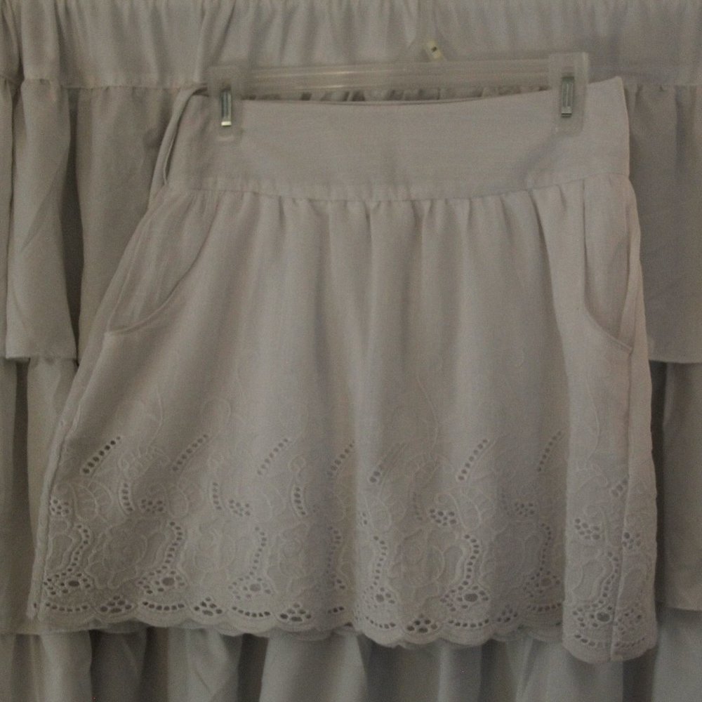 White Laced Skirt
